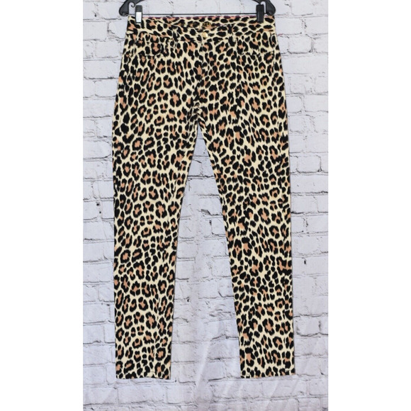 Kate Spade Jeans Women's 29 Broome Street Leopard Print Denim Skinny - Picture 4 of 9
